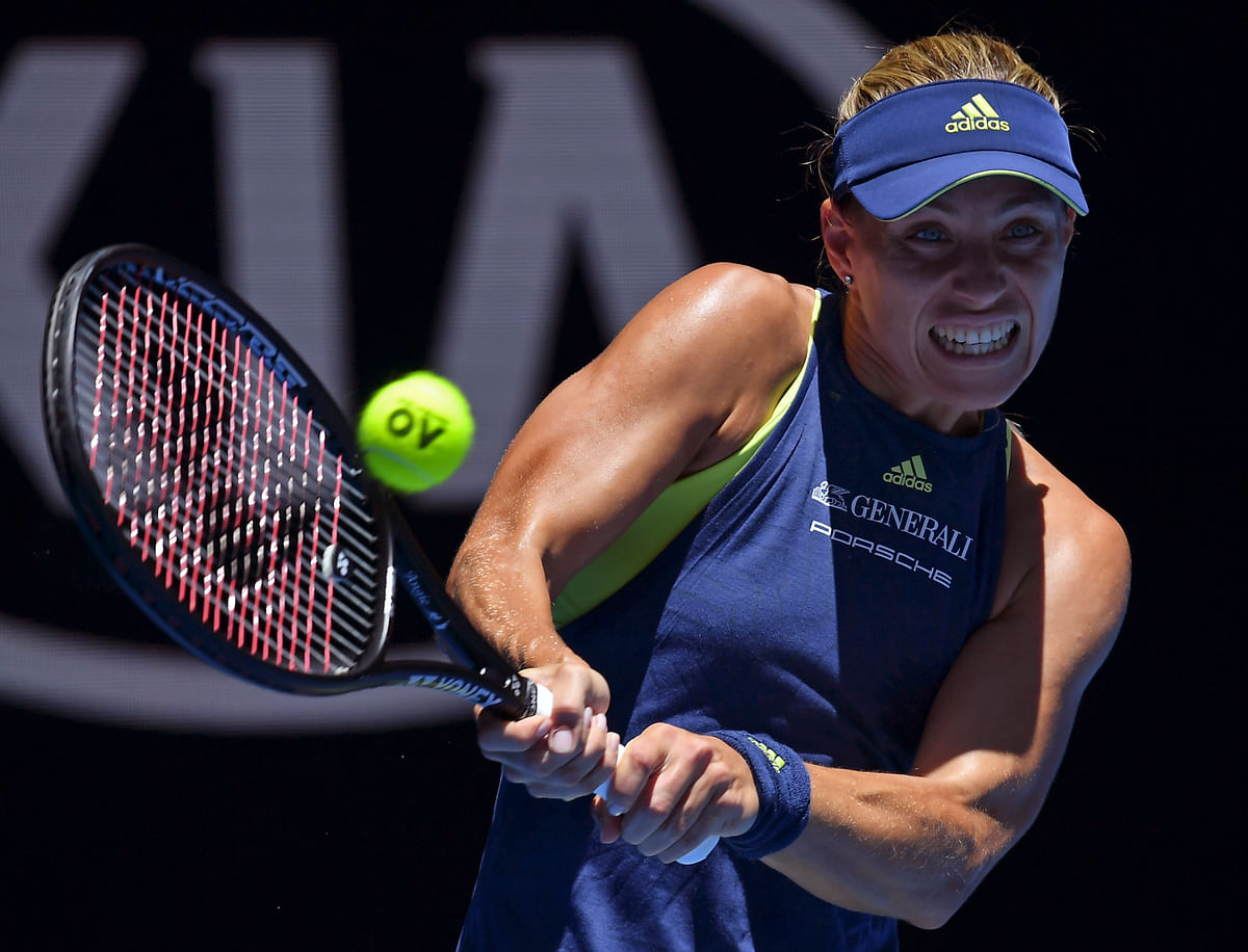 World No. 1 Simona Halep and Kerber also advanced to the second round.