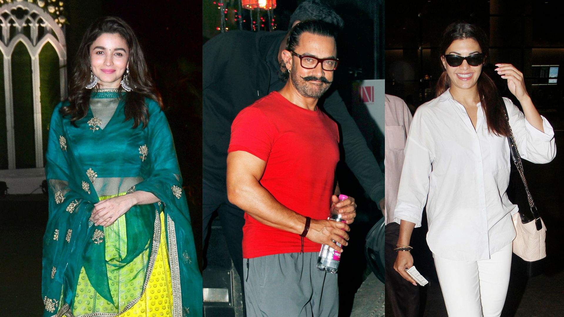 Alia Bhatt, Aamir Khan and Jacqueline Fernandez spotted.&nbsp;