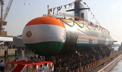 3rd Scorpene-class submarine 'Karanj' launched