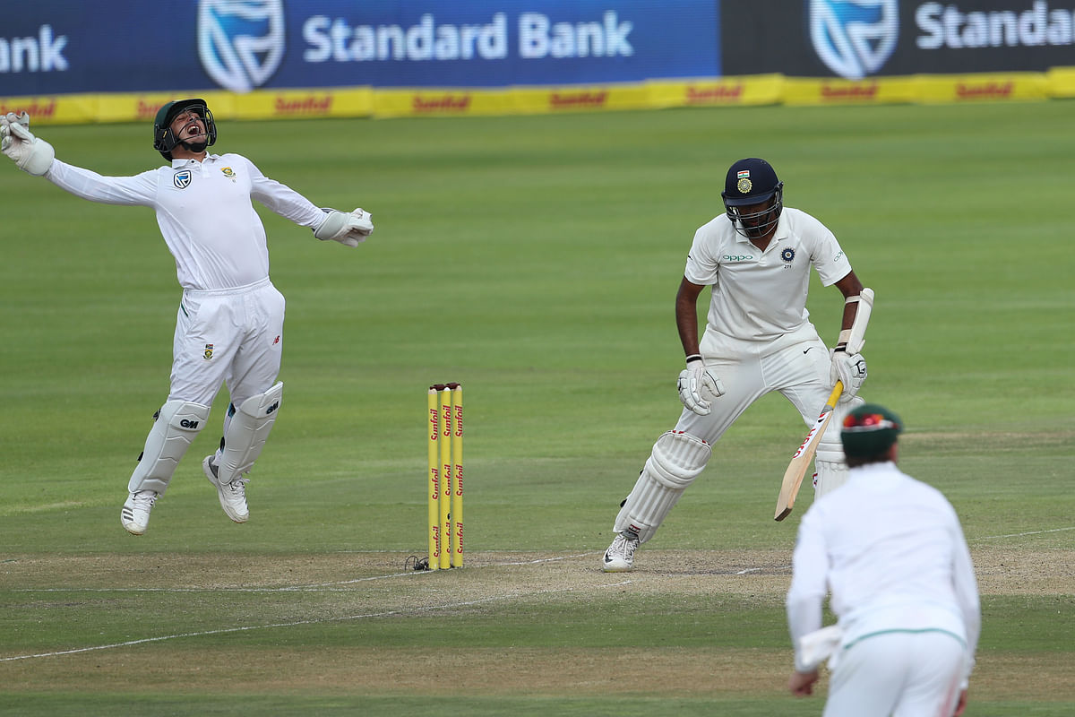 After a South African batting collapse, the Indian team was also dismissed for 135 in the second innings
