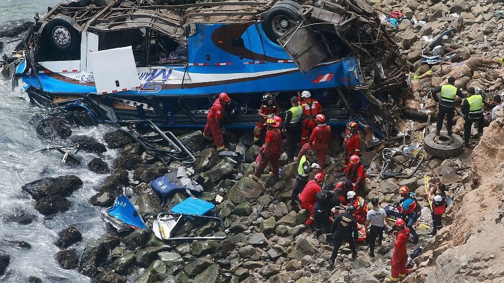 Bus Plunges off ‘Devil’s Curve’ Killing at Least 48 in Peru