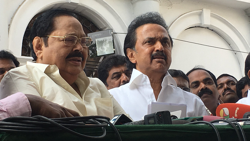 DMK and Congress staged a walk out as the Governor made his first address at the House.