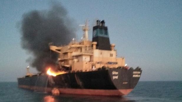 Three ICG Vessels, 9 Tugs from KPT, Reliance, Essar, Adani &amp; ICG Dornier were employed to put out the blaze.&nbsp;
