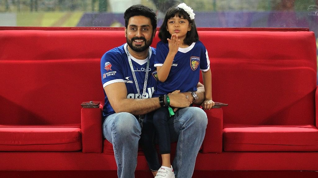 Abhishek Bachchan with his daughter, Aaradhya.&nbsp;