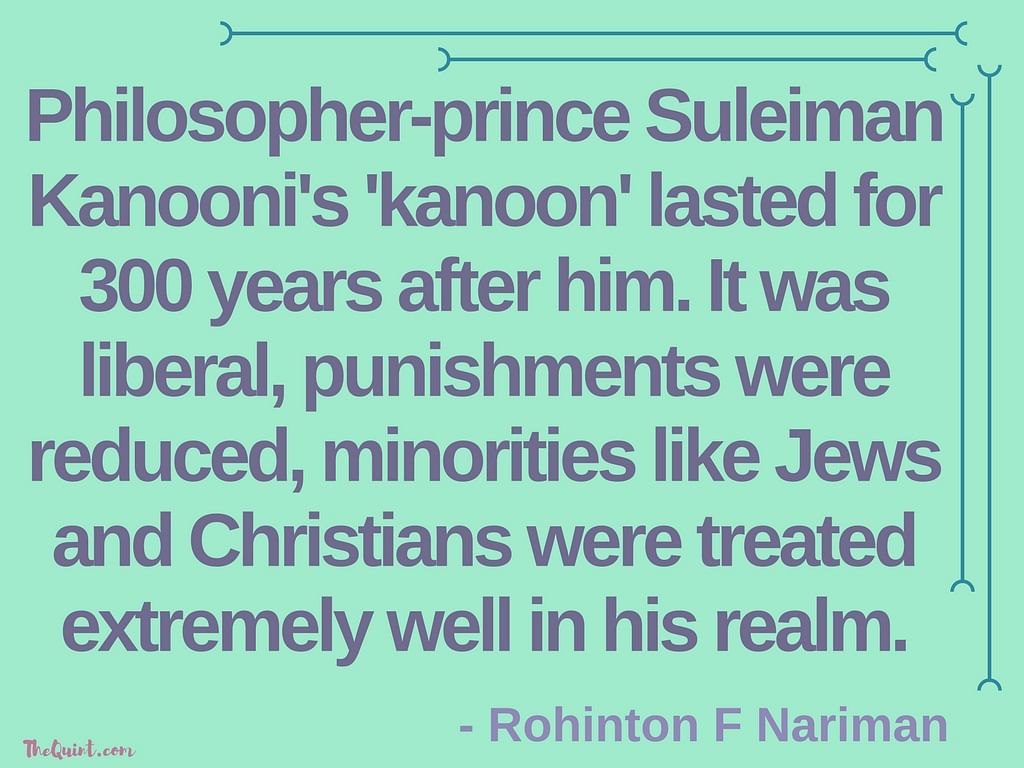 Supreme Court judge Rohinton Nariman’s lecture was titled ‘Great Contemporaries: Akbar, Suleiman I and Elizabeth I’.