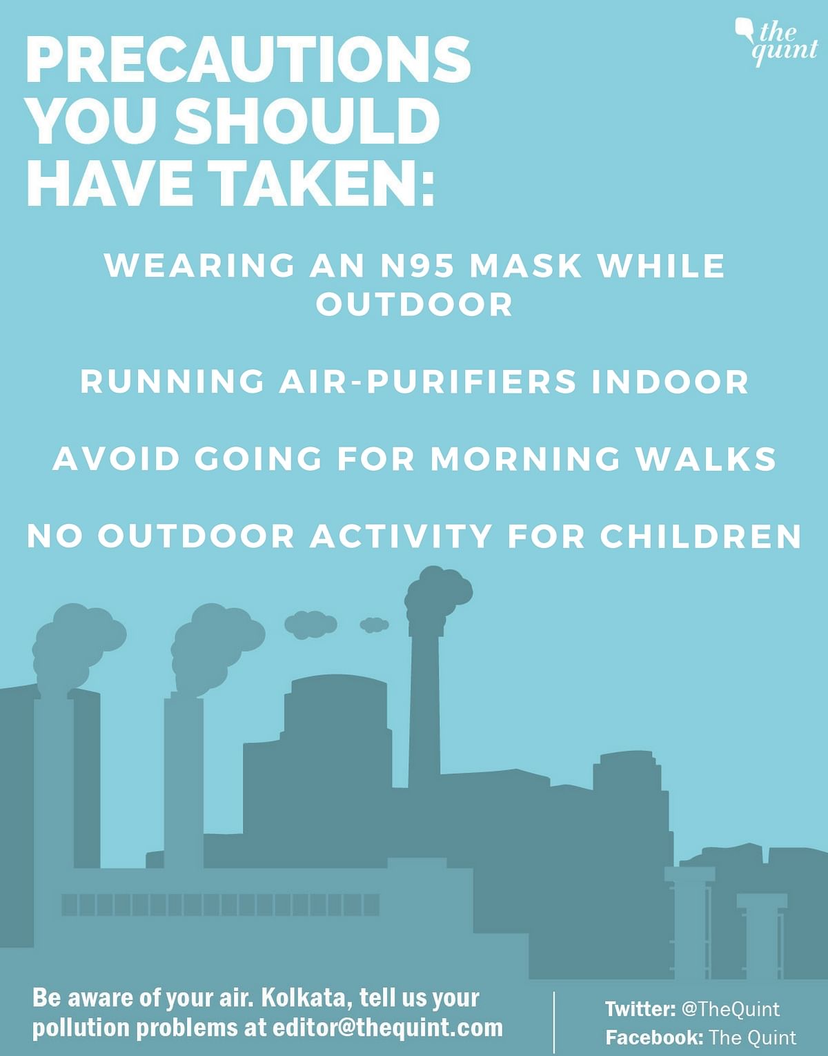 A daily update on the city’s pollution levels. So that you can go out prepared.