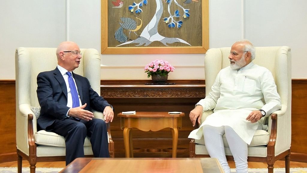 Founder and Executive Chairman of World Economic Forum Klaus Schwab met Prime Minister Narendra Modi in June last year.