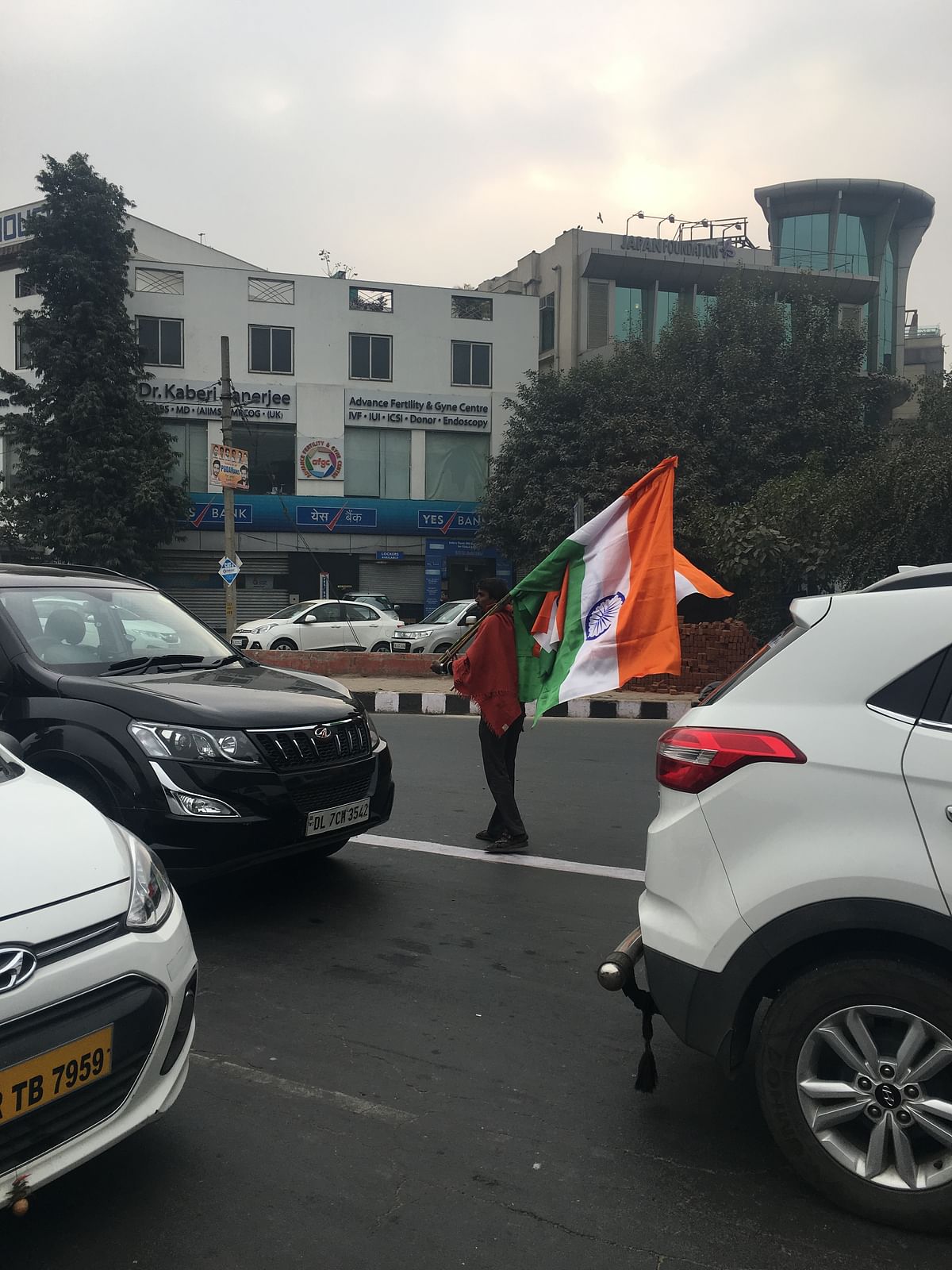 Braving the chilly winters, these kids are burdened by the weight of the tricolour.