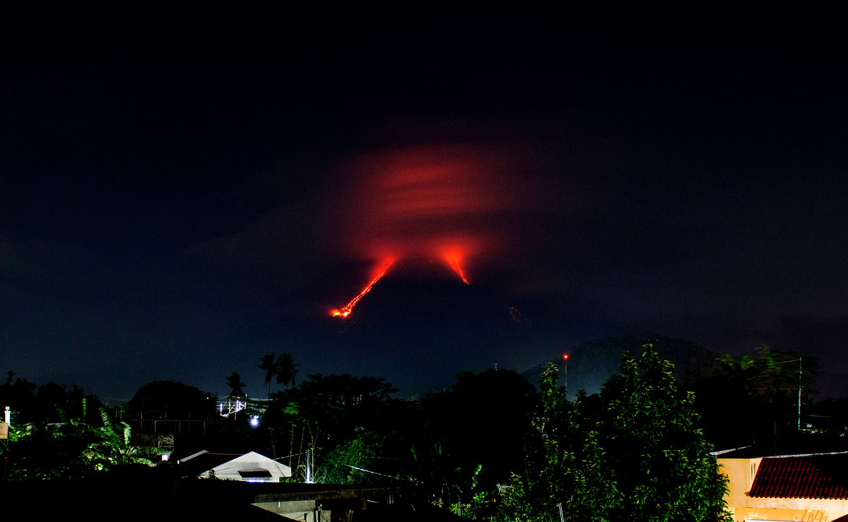 Nearly 15,000 people have fled the danger zone within 6 to 7 kilometers of Mayon.