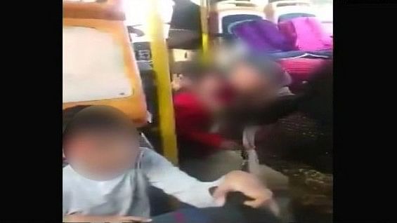 The mob pelted stones at a GD Goenka World School bus, as children, teachers and other staff cowered between seats in fear.