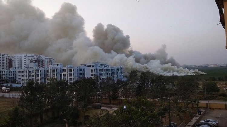 The fire at Bellandur lake kept hundreds of residents  in south-east Bengaluru on tenterhooks.