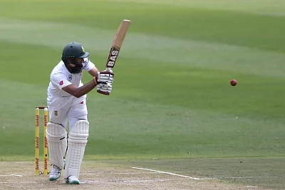 Johannesburg: Hashim Amla of South Africa in action during Day 2 of the third Test match between South Africa and India at the Wanderers Stadium in Johannesburg, South Africa on Jan 25, 2018. (Photo: BCCI/IANS) (Credit Mandatory)