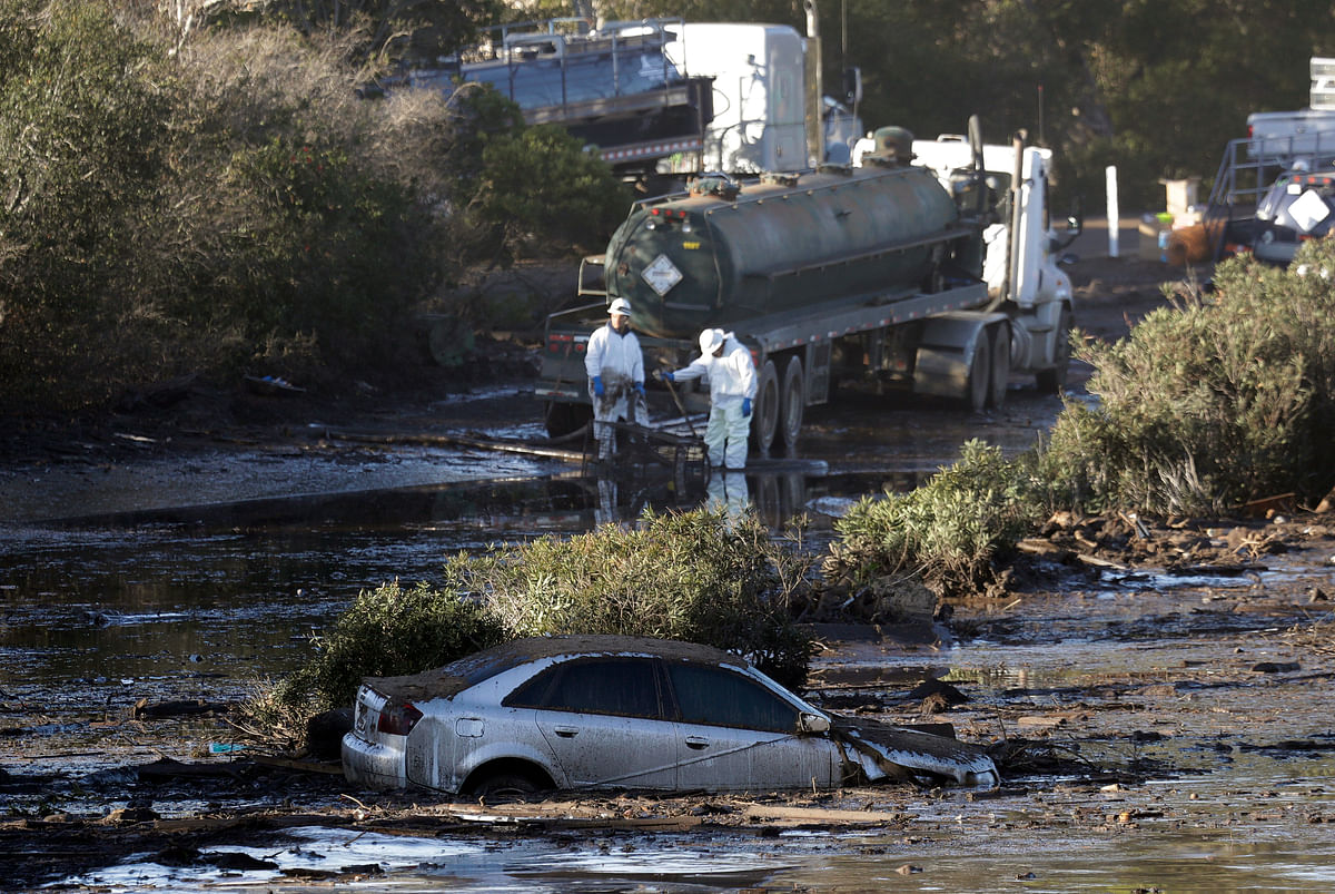 The disaster struck  after heavy rains soaked the area near Montecito. 