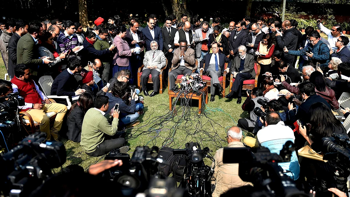 Four sitting Supreme Court judges and an unprecedented press conference.