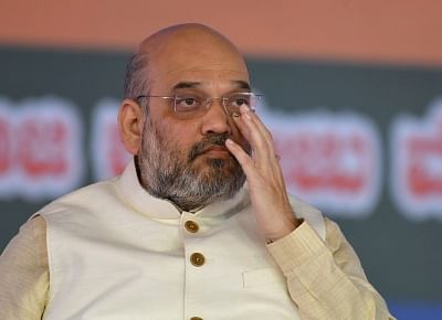 Mysuru: BJP chief Amit Shah during a party programme in Mysuru, on Jan 25, 2018. (Photo: IANS)