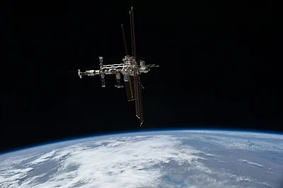 International Space Station (ISS) photographed from the space shuttle Atlantis. (Photo Courtesy: NASA)