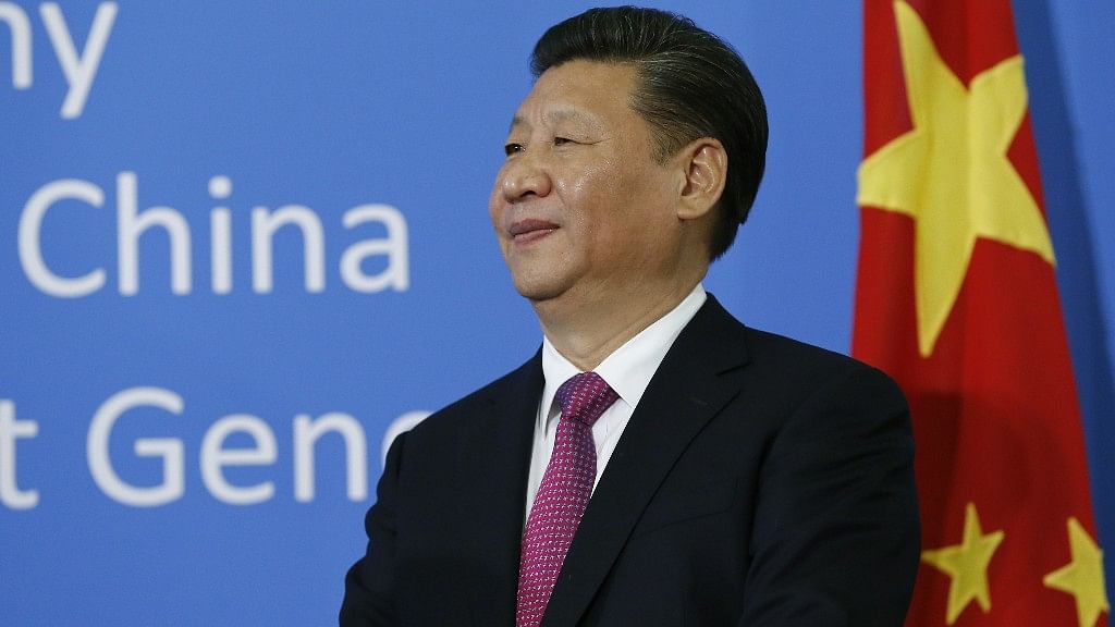 File photo of Chinese President Xi Jinping at the World Economic Forum in Switzerland.&nbsp;