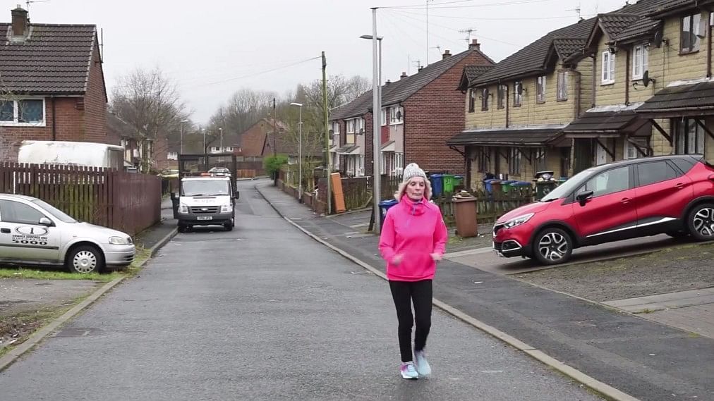 Jean Harcourt, 83, a great grandmother is training for the London marathon to cope with the death of her brother.