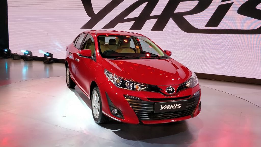 The Toyota Yaris was showcased at the Auto Expo 2018 in New Delhi.&nbsp;