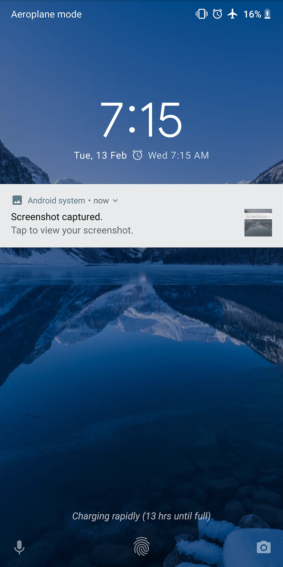 A screen-grab of the charging time estimated to be 13 hours.