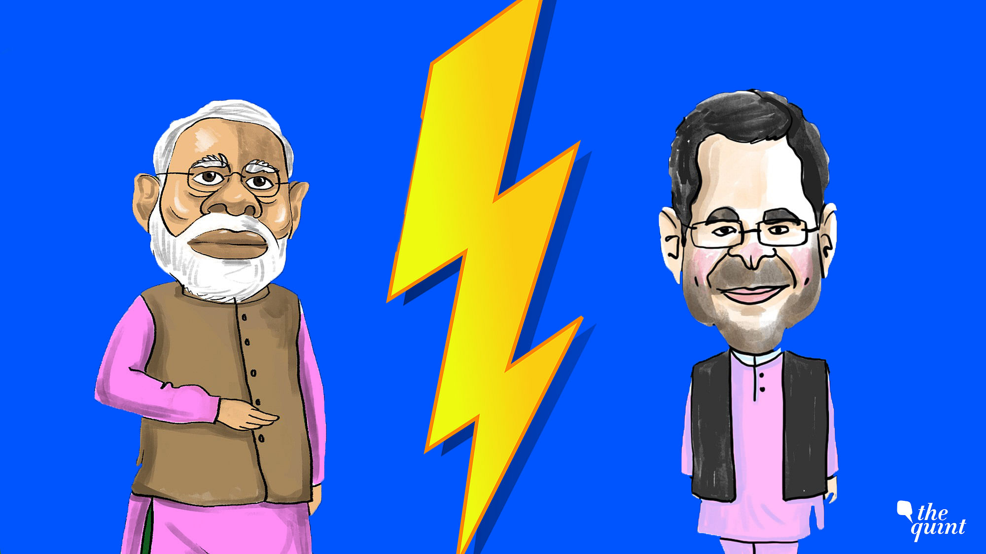 Artistic impressions of PM Modi and Rahul Gandhi used for representational purposes.