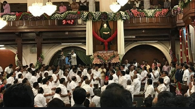 A photo of the Tamil Nadu assembly after unveiling Jayalalithaa’s portrait.