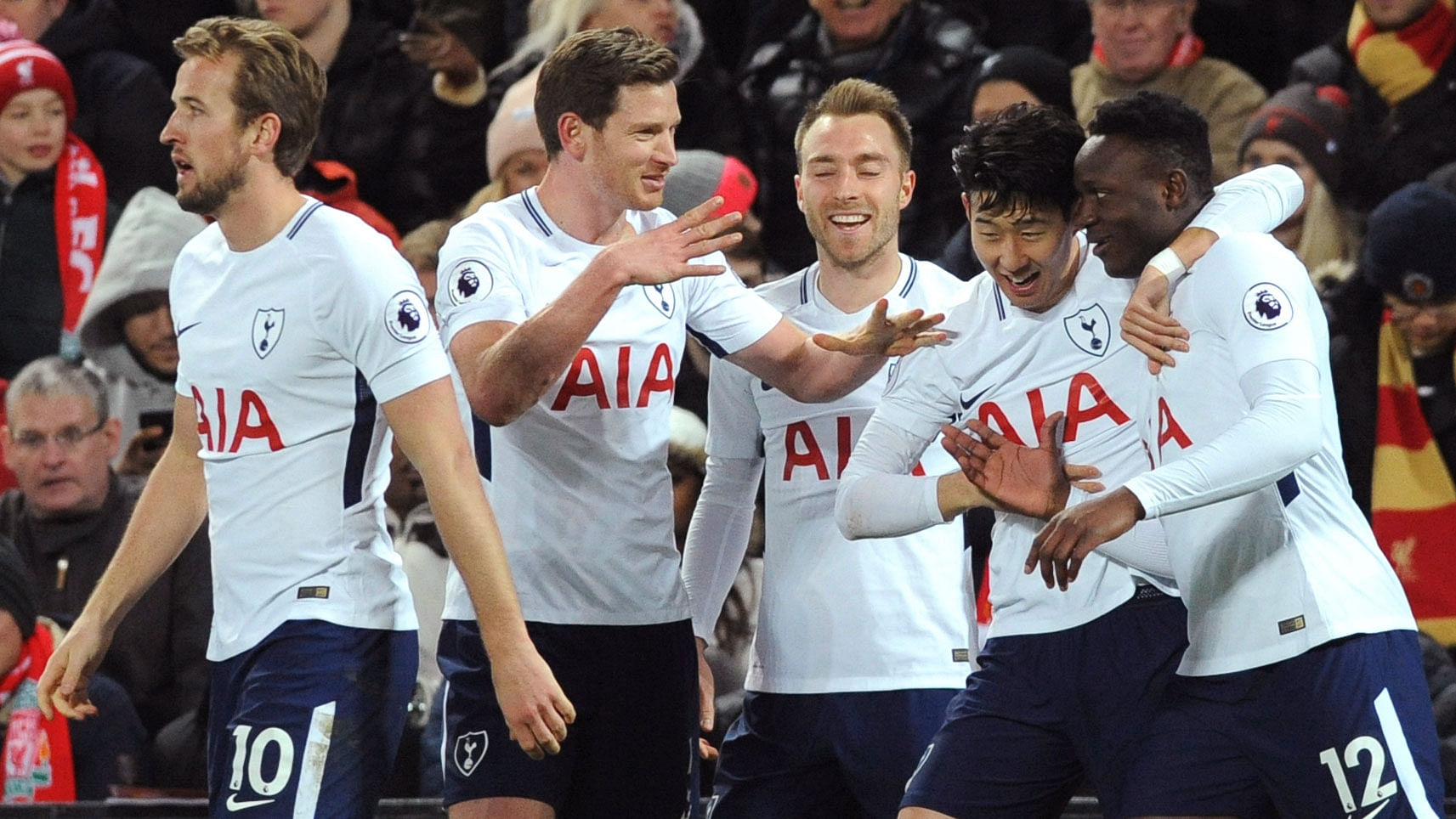 Tottenham Hotspur salvaged a 2-2 draw against Liverpool in the Premier League.