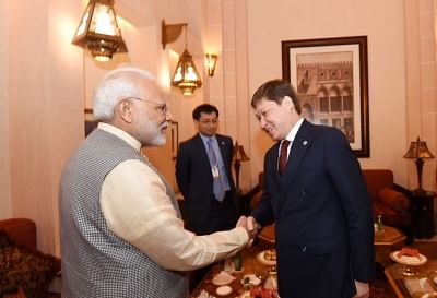 Modi meets Kyrgyzstan PM