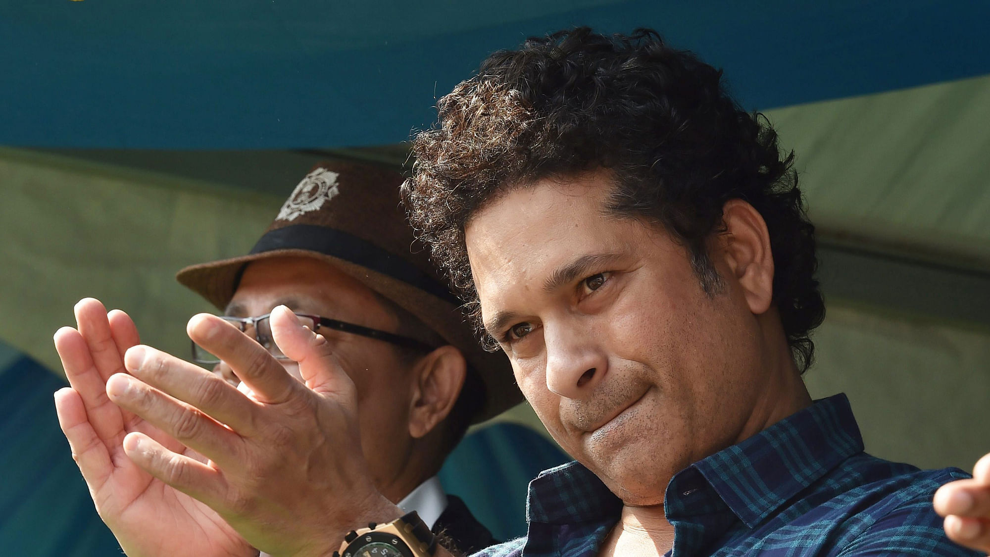 File photo of Sachin Tendulkar, who will make his commentary debut at the World Cup, starting on Thursday.