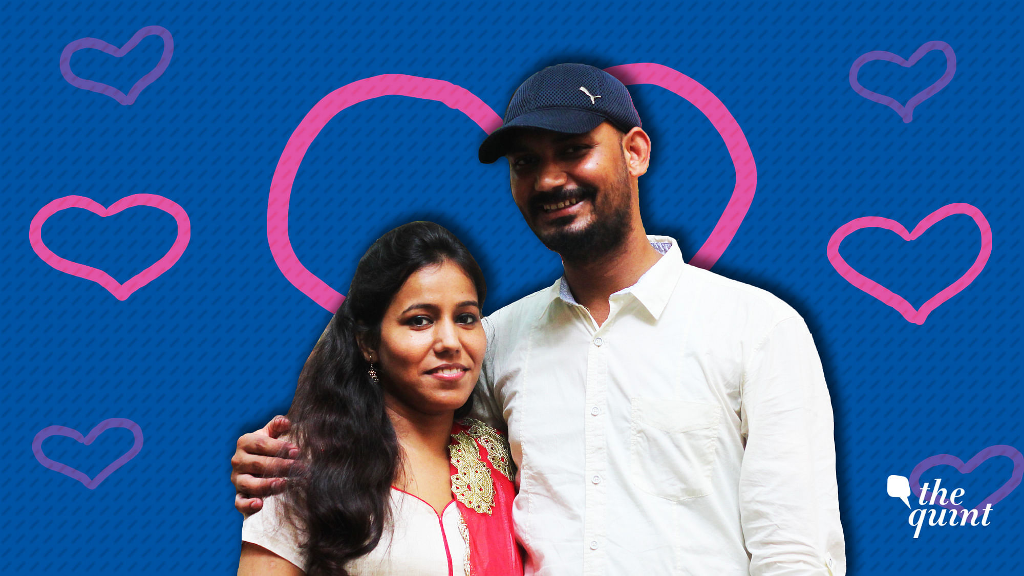 Sumit and Azra met in college and fell in love. They got married even though they faced opposition from their parents.