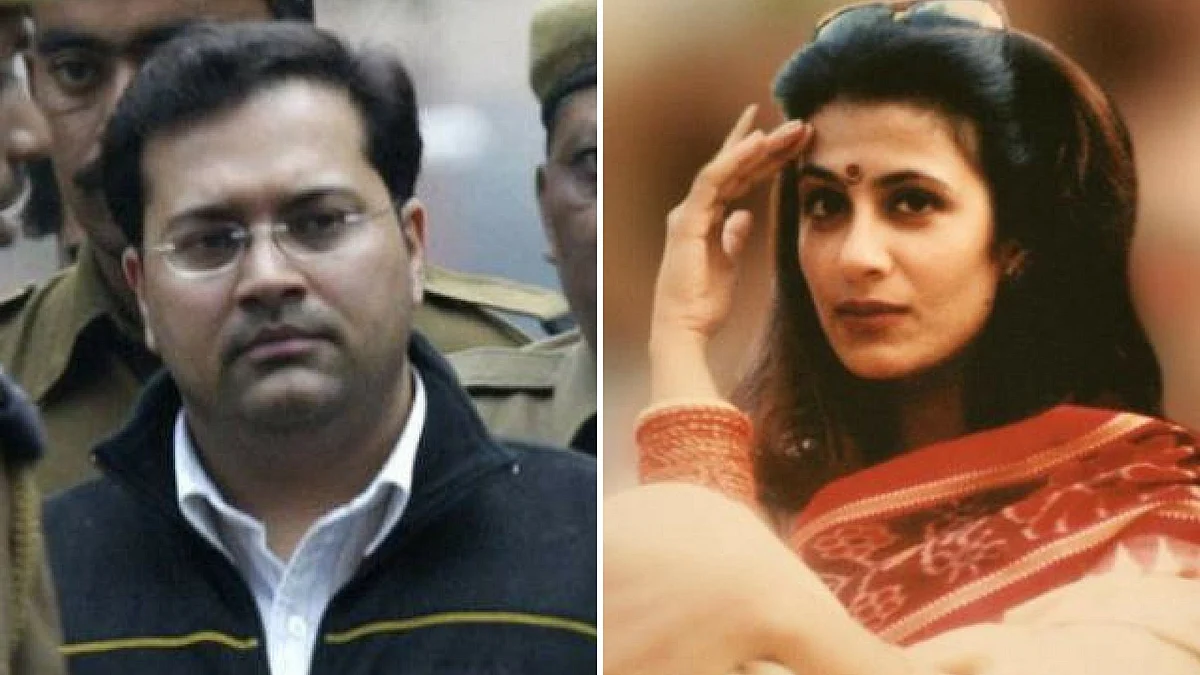 Manu Sharma (left) was initially acquitted of the murder of Jessica Lal (right) because 31 of 102 witnesses turned hostile.