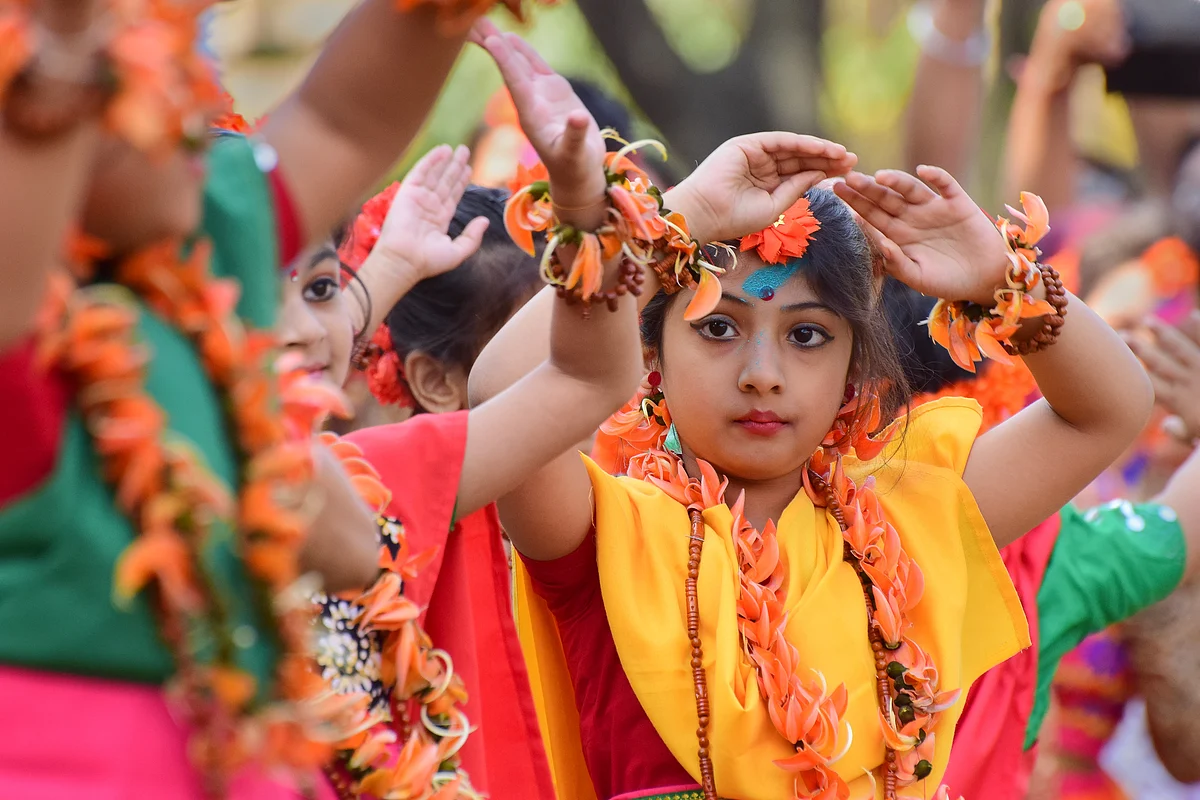 Basanta Utsav at Visva Bharati.