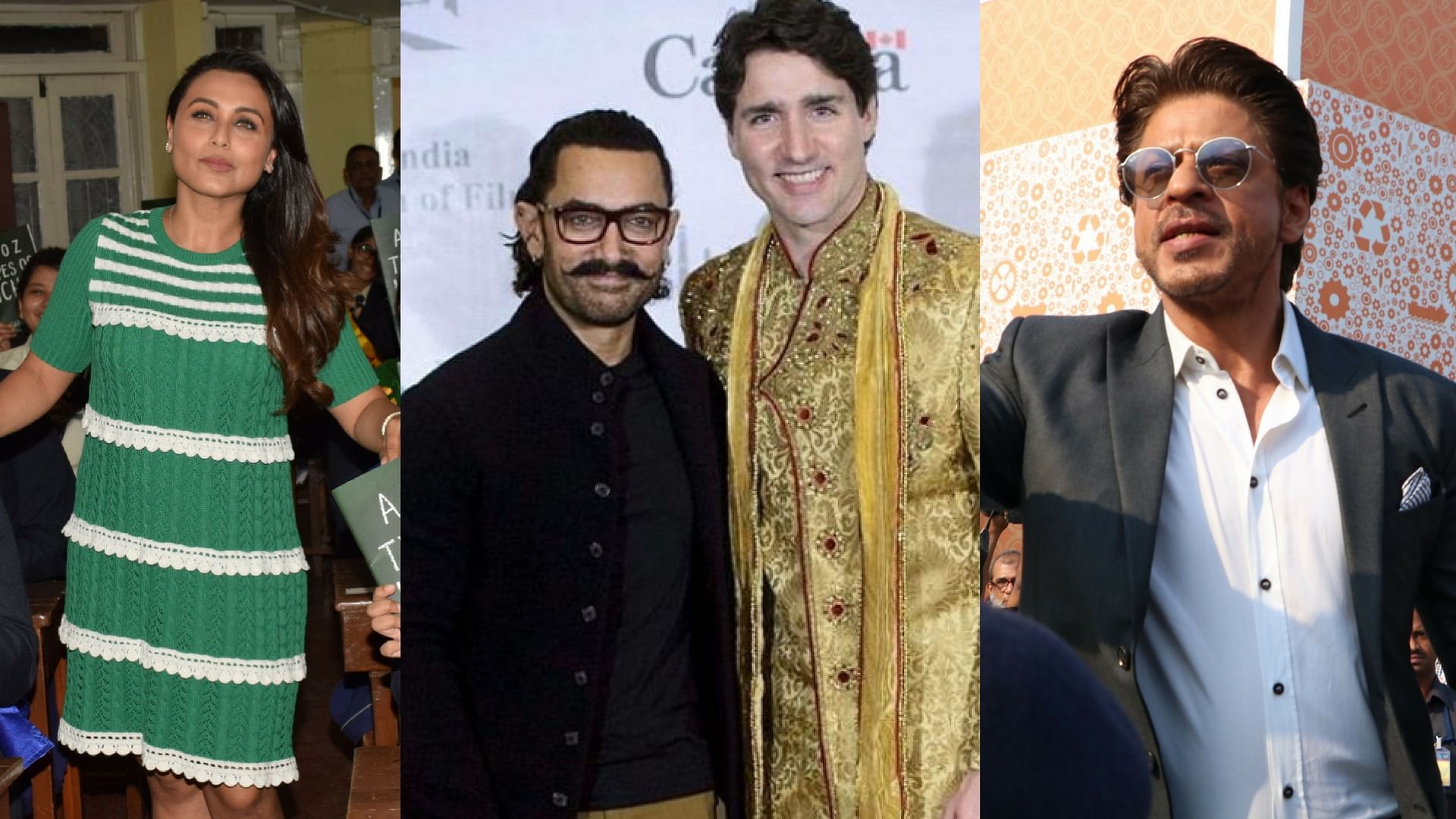 Ranu Mukerji, Aamir Khan, Justin Trudeau and Shah Rukh Khan are having a busy week.