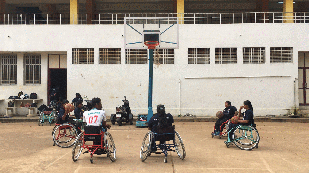 Presenting the Indian Wheelchair Basketball Team.