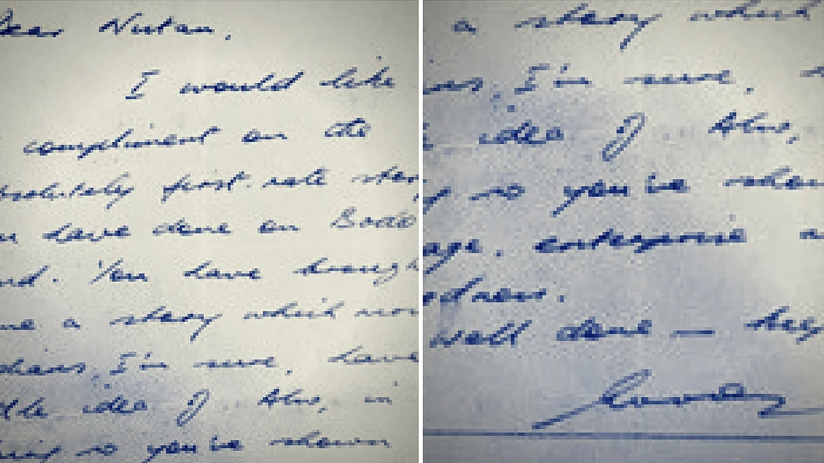 The letter from Aroon Purie.