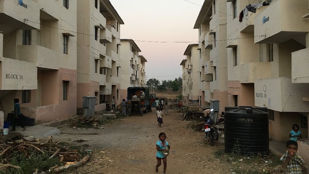 Hundreds of  evicted slum residents are unemployed and struggling to make ends meet.