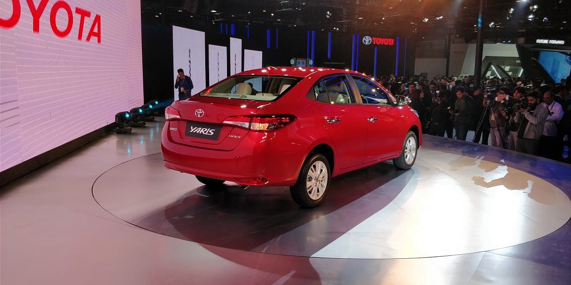 Toyota takes charge in the mid-range sedan segment with the Yaris.