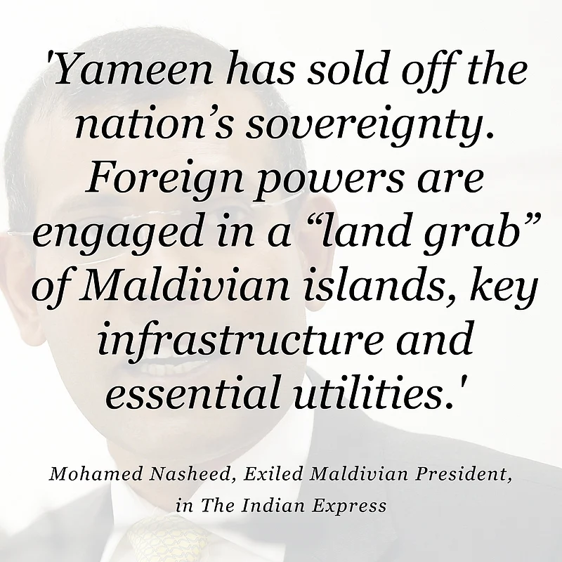 ‘Maldives Being Sold to China’: Ex-Prez Nasheed Urges India to Act