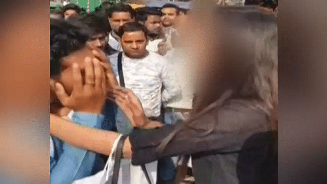 The woman confronted two men for passing lewd remarks, in Delhi.