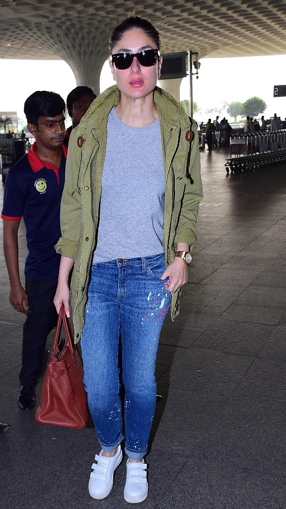 Kareena Kapoor looks flawless in her cargo-denim look.