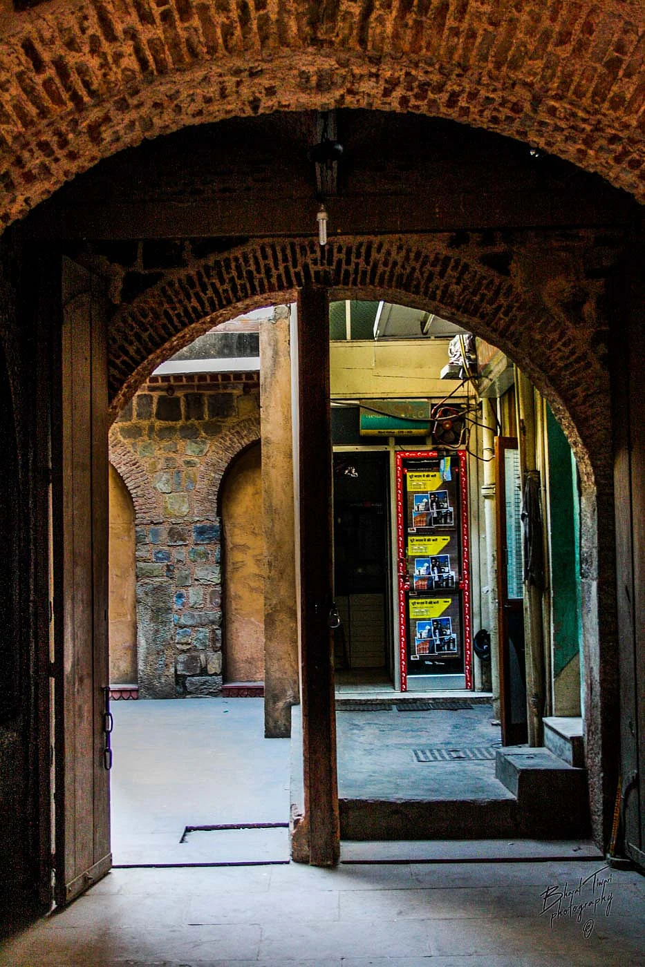 The doorway of the haveli.