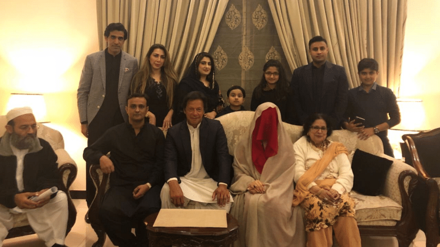 Khan, a cricketer turned politician, married Bushra Bibi (also known as Pinki Pir) in a simple ceremony held in Lahore on 18 February .