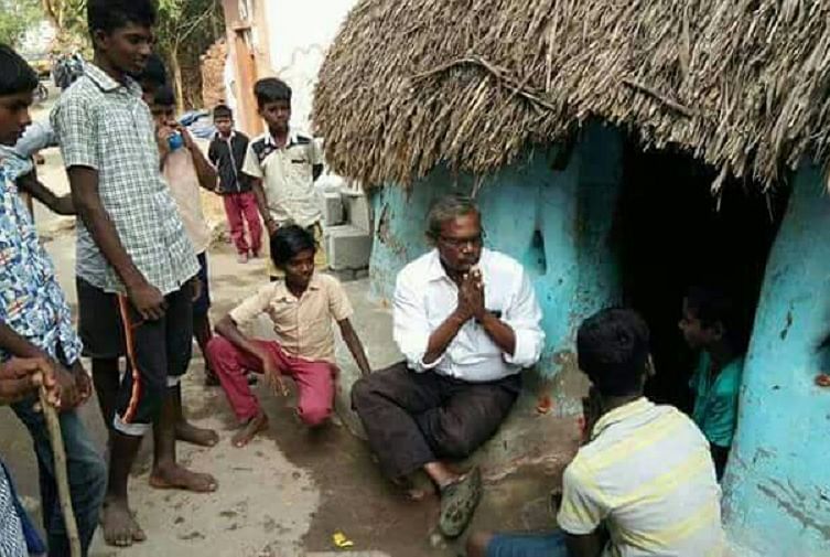 56-year-old headmaster of a Government school in Villupuram, G Balu begs students of the school to attend classes. 