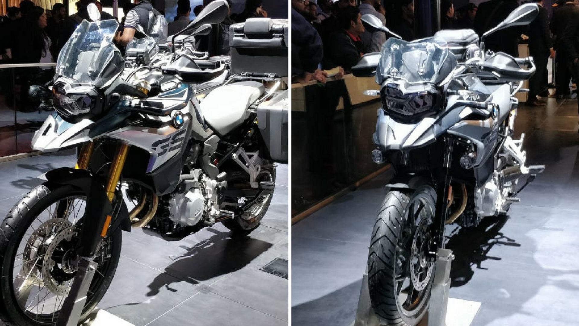 The BMW F 850 GS (left) and BMW F 750 GS launched at the Auto Expo 2018