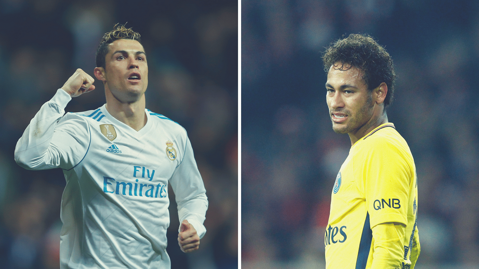 File pictures of Cristiano Ronaldo (left) and Neymar