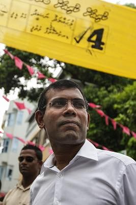 Former Maldivian president Mohamed Nasheed (C).  (File Photo: IANS)