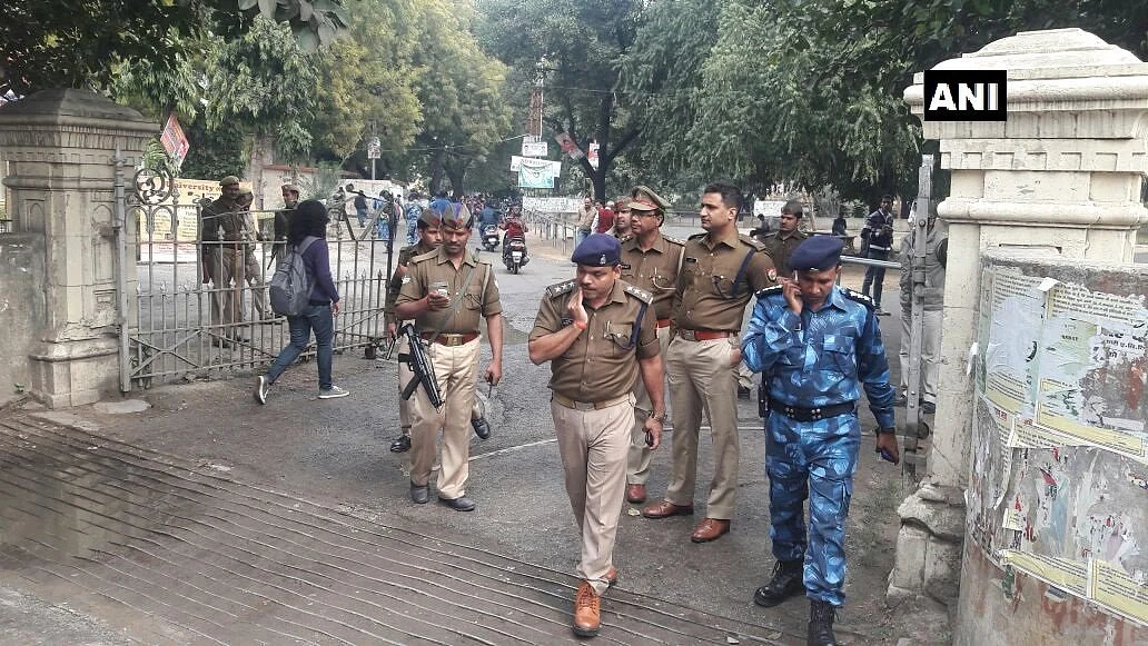 Police and Rapid Action Force were deployed around the campus, in an attempt to contain the protests.