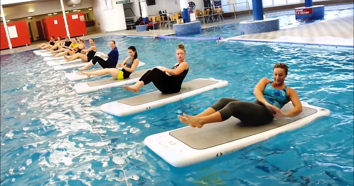 UK Exercise Freaks Wobble Towards Fitness With Floating Aerobics