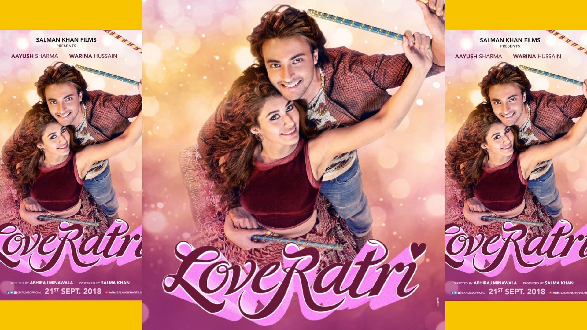 Warina Hussain and Aayush Sharma in <i>Love Ratri</i>.&nbsp;