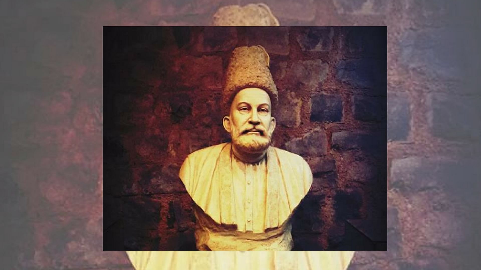 Mirza Ghalib’s bust at his <i>haveli</i> in old Delhi.&nbsp;